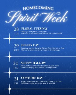Homecoming Spirit Week poster